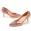 Bling Bling Goud Rhinestone Avond Pumps 2025 7 cm Naaldhakken / Stiletto Spitse Neus Pumps Hoge Hakken