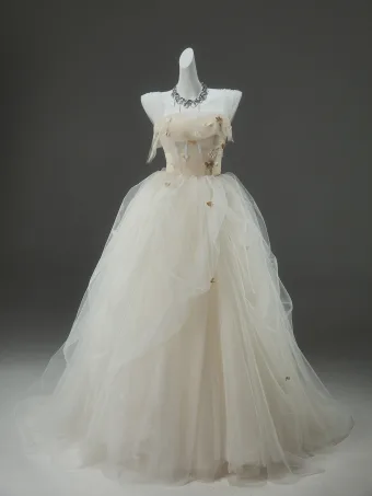 High End Ivory Appliques Cascading Ruffles Prom Dresses Homecoming Graduation Dresses 2025 Ball Gown Square Neckline Sleeveless Backless Floor Length Long Formal Dresses