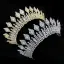 High-end Silver Rhinestone Zirkon Bröllop Krona 2024 Brud Huvudbonad