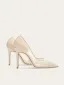 Charmant Nude Rhinestone Bruidsschoenen 2025 Leer 10 cm Naaldhakken / Stiletto Spitse Neus Huwelijk Pumps Hoge Hakken