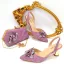 Charming Rainbow Multi-Colors Rhinestone Flower Evening Party Womens Sandals Clutch Bags 2023 6 cm Stiletto Heels Pointed Toe Sandals High Heels Clutch Bags