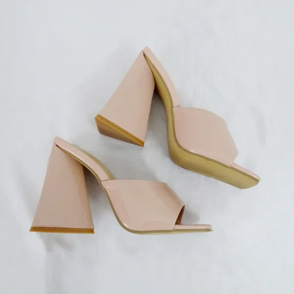 Chic / Beautiful White Street Wear Womens Sandals 2022 11 cm Thick Heels Open / Peep Toe Womens Sandals High Heels