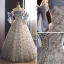 Schöne Himmelblau Pailletten Ballkleider 2023 A Linie Ärmellos Off Shoulder Schleife Rückenfreies Lange Ball Festliche Kleider