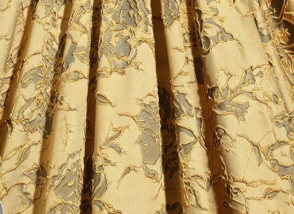 Elegant Gold Printing Prom Dresses 2024 Ball Gown Strapless Sleeveless Backless Floor-Length / Long Formal Dresses