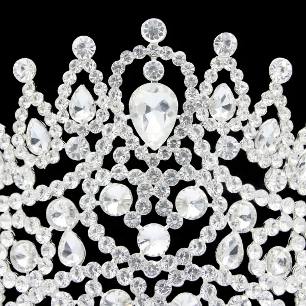 Barokowy Srebrny Rhinestone Stop Ozdoby Do Włosów Ślubne 2024 Ślub Akcesoria