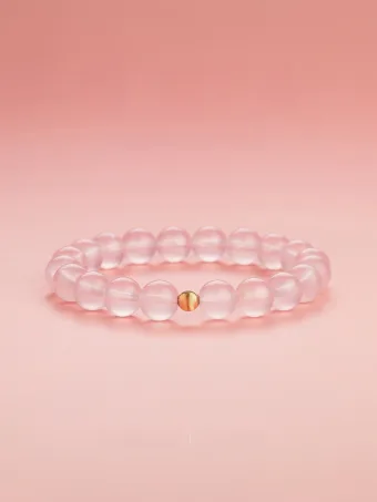 Lovely Blushing Pink Handmade Natural Crystal Bracelet Accessories 2026