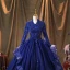 Vintage / Retro Navy Blue Pearl Sequins Lace Flower Prom Dresses 2022 Ball Gown High Neck Cascading Ruffles Long Sleeve Backless Beading Floor-Length / Long