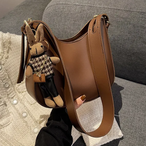 Vintage Koffie Straatkleding PU Handtas 2024