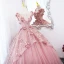 Flower Fairy Candy Pink Appliques Sequins Prom Dresses 2022 Ball Gown Scoop Neck Sleeveless Backless Floor-Length / Long Prom Formal Dresses