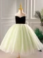 Elegant Blushing Pink Rhinestone Birthday Flower Girl Dresses 2023 Ball Gown Scoop Neck Sleeveless Backless Tea-length