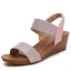Roman Black Street Wear Summer Womens Sandals 2022 5 cm Wedges Open / Peep Toe Sandals