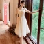Modest / Simple Grey Bridesmaid Dresses 2022 A-Line / Princess Short Sleeve Backless Floor-Length / Long Bridesmaid Wedding Party Dresses