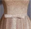 Dazzling Gold Sequins Rhinestone Bow Sash Evening Dresses 2026 A-Line / Princess Scoop Neck Cap Sleeves Backless