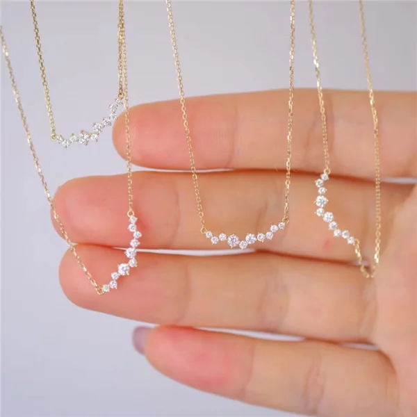 Charming Gold Rhinestone Sterling Silver Prom Necklaces Accessories 2023
