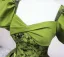 Elegant Sage Green Printing Prom Dresses 2025 Ball Gown Square Neckline Puffy Short Sleeve Backless Floor-Length / Long Prom Formal Dresses