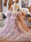 Fashion Lavender Handmade  Pleated Shawls Prom Short Sleeve 2025