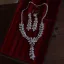 Bling Bling Białe Rhinestone Cyrkon Kolczyki Tiara Naszyjnik Ozdoby Do Włosów Ślubne Akcesoria Ślub 2025