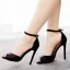 Sexy Noire Soirée Sandales Femme 2022 Bride Cheville 11 cm Talons Aiguilles Peep Toes / Bout Ouvert Sandales Talons Hauts