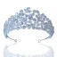 Elegant Silver Rhinestone Zircon Wedding Bridal Hair Accessories Tiara 2022