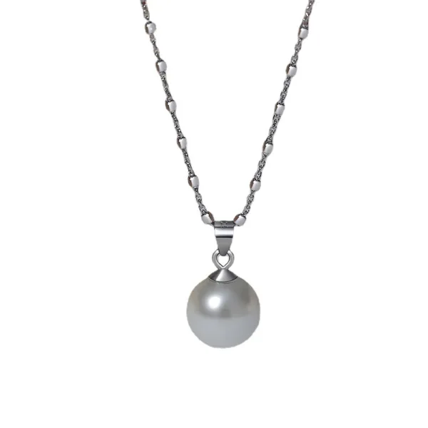 Eleganta Silver Bal Saterling Silver Pärla Halsband 2023 Tillbehör