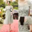 Chic / Beautiful Sage Green Lace Flower Bridesmaid Dresses 2022 A-Line / Princess Short Sleeve Backless Tea-length Bridesmaid Dresses