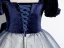 Élégant Bleu Marine Étoile Paillettes Noeud Robe De Bal 2024 Robe Boule Encolure Carrée Manches Courtes Dos Nu Longue Promo Robe De Ceremonie