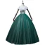 Elegant Dark Green Pearl Sequins Prom Dresses 2022 Ball Gown Off-The-Shoulder Short Sleeve Backless Floor-Length / Long Prom Formal Dresses