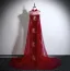 Chinese style Burgundy Sequins Velvet Evening Dresses 2025 Ball Gown High Neck Sleeveless Backless Floor-Length / Long Formal Dresses