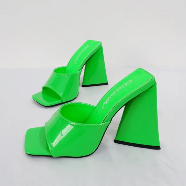 Chic / Beautiful White Street Wear Womens Sandals 2022 11 cm Thick Heels Open / Peep Toe Womens Sandals High Heels