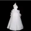 Simple Blanche Robe De Bal 2025 Robe Boule Bustier Sans Manches Dos Nu Longue Promo Robe De Ceremonie