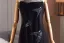 Sexy Black Sequins Evening Party Floor-Length / Long Cheongsam 2026 Trumpet / Mermaid Strapless Sleeveless Backless