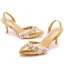 Charming White Pearl Rhinestone Lace Flower Wedding Shoes 2023 7 cm Stiletto Heels Pointed Toe Wedding Sandals High Heels