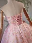 Flower Fairy Blushing Pink Appliques Short Homecoming Graduation Dresses 2025 Strapless Sleeveless Backless Tulle