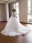Luxury / Gorgeous White Handmade  Beading Pearl Rhinestone Lace Flower Wedding Dresses 2026 Trumpet / Mermaid Halter Sleeveless Backless Court Train