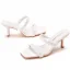 Sexy White Pearl Lace Flower Womens Sandals 2022 Cocktail Party 7 cm Stiletto Heels Open / Peep Toe Sandals High Heels