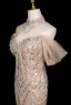 Luxe Scintillantes Champagne Perlage Faux Diamant Paillettes Robe De Soirée 2025 Trompette / Sirène Bustier Sans Manches Dos Nu Train De Balayage Soirée Robe De Ceremonie