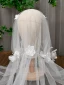 Elegant White Lace Flower Wedding Veils 2024 3 m Tulle Chapel Train Wedding