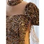 Scintillantes Multi-Couleurs Faux Diamant Paillettes Robe De Bal 2023 Encolure Carrée Princesse Manches Courtes Dos Nu Longue Promo Robe De Ceremonie