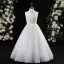 Chic / Beautiful Grey Beading Sequins Birthday Flower Girl Dresses 2024 A-Line / Princess High Neck Sleeveless Floor-Length / Long Tulle