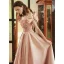 Élégant Rougissant Rose Perlage Paillettes Robe De Bal 2023 Princesse Encolure Carrée Noeud Manches Courtes Dos Nu Longue Promo Robe De Ceremonie