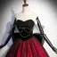 Ethnisch Burgunderrot Ballkleider 2023 Ballkleid Bandeau Ärmellos Rückenfreies Schleife Lange Ball Festliche Kleider