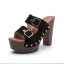 Chic / Beautiful Black Summer Street Wear Suede Womens Sandals 2022 12 cm Thick Heels Open / Peep Toe Sandals