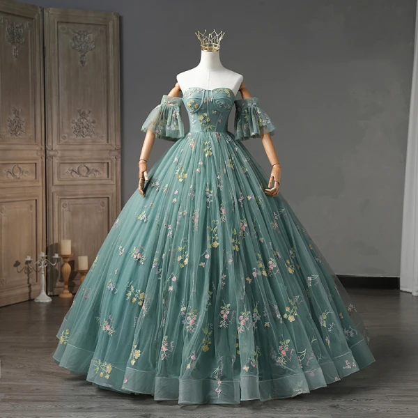 sachin and babi light blue dress Green Fairy Dress Short