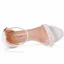 Charmant Weiß Perle Brautschuhe 2022 8 cm Stilettos Knöchelriemen Peeptoes Hochzeit Sandaletten Hochhackige