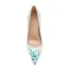 Bling Bling Groen Pailletten Avond Bloemen Pumps 2024 12 cm Naaldhakken / Stiletto Spitse Neus Pumps Hoge Hakken