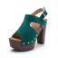 Chic / Beautiful Black Summer Suede Womens Sandals 2022 Street Wear 12 cm Thick Heels Open / Peep Toe Sandals High Heels