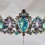 Vintage Multi-Kolory Rhinestone Stop Tiara Ozdoby Do Włosów Ślubne 2023 Ślub