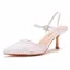 Modest / Simple White Casual Pierced Womens Sandals 2022 7 cm Stiletto Heels Pointed Toe Sandals High Heels