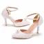 Élégant Blanche Perle Chaussure De Mariée 2023 Bride Cheville 9 cm Talons Aiguilles À Bout Pointu Mariage Sandales Talons Hauts