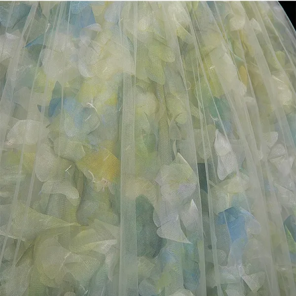 Blumenfee Salbeigrün Applikationen Ballkleider 2025 A Linie Off Shoulder Kurze Ärmel Rückenfreies Lange Festliche Kleider